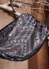 Pashmina Ari Work Jaaldar Scarf D#11 - Black