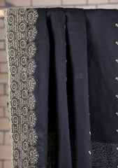 Embroidered Lawn Summer Shawl D#71 - Black