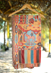 Pashmina Kaani Work Shawl D - 03 - Peach