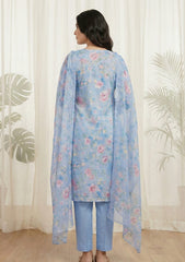 Lawn - Rubaaiyat - Digital Printed 26 - 2 By 2 - D#27 - Sky Blue
