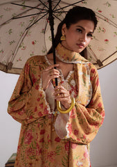 Winter - Cross Stitch - Linen Unstitched 25 - LIN#107 - MUSTARD ORCHID