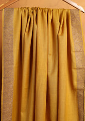 Pashmina Embroidered Border Shawl D#235 - Mustard