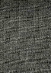 Tweed Selvage Check Woollen Fabric - L Grey
