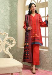 Winter - Sahar - Khaddar/Winter - Unstitched 25 - AW2-25-15 - Aztec Flame