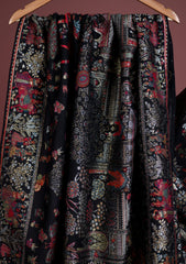 Pashmina Zari Jamawar Shawl D - 28 - Black