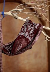 Pashmina Jamawar Scarf D#65 - Maroon
