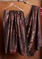 Pashmina Zari Jamawar Shawl D#21 - Maroon