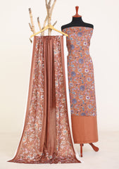 Winter - Rubaaiyat - D Prints - Marina 26 - Wool Shawl - RPM#01 - Rust