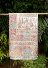 Pashmina Kani Jamawer Scarf D - 51 - White
