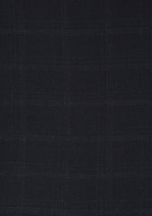 Vitale Barberis Canonico Super 100's Check Wool Fabric - B Blue