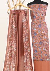 Winter - Rubaaiyat - D Prints - Marina 26 - Wool Shawl - RPM#01 - Rust