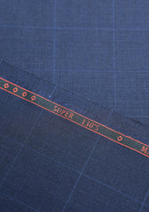 Drago Biella Fine Super 130's Wool Fabric - Blue 2
