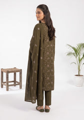 Winter - Rubaaiyat - Pashmina Embroidered 26 - D#04 - Mehndi