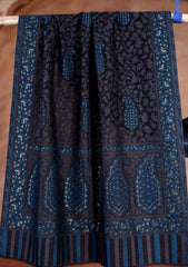 Pashmina Zari Jamawar Scarf D#06 - Black