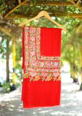 Ari Work Wool Shawl D - 107 - Red