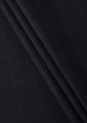 Vitale Barberis Canonico Super 100's Check Wool Fabric - B Blue