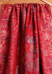 Pashmina Zari Jamawar Shawl D#118 - Red