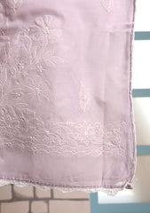 Lawn Chikankari Summer Shawl D#18 - Lilac