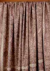 Pashmina Ari Work Jaaldar Shawl D#07 - L Peach