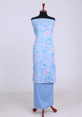Lawn - Rubaaiyat - Digital Printed 26 - 2 By 2 - D#27 - Sky Blue