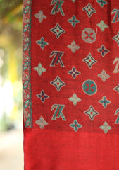 Pashmina Jamawar Shawl D - 59 - Maroon