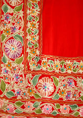 Ari Work Wool Shawl D - 107 - Red