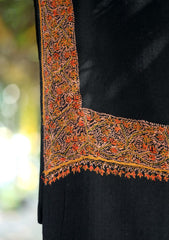 Pashmina Kashmiri Work Shawl D - 82 - Black