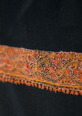 Pashmina Kashmiri Work Shawl D - 82 - Black