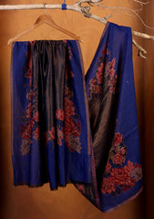 Pashmina Zari Jamawar Shawl D#05 - R Blue