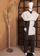 Men Shawls - Wool Shawls - D#01 - Fawn