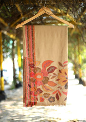 Pashmina Wool Kaani Jamawar Shawl D - 02 - Skin