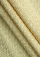 Elite Men Embroidered Sequence Viscose Fabric - Lemon