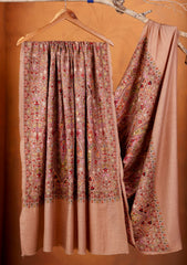 Pashmina Embroidered Jaaldar Shawl D#04 - G Brown