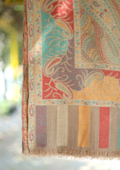 Pashmina Jamawar Shawl D - 46 - Skin