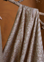 Pashmina Jamawar Ari Work Shawl D#05 - L Brown