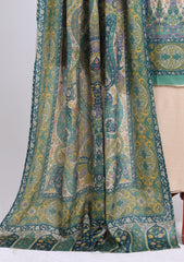 Winter - Riwaj - Printed Pashmina - 3 Pcs Suit - D#03 - L Skin