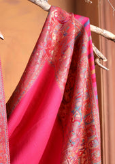 Pashmina Zari Jamawar Shawl D#122 - SH Pink