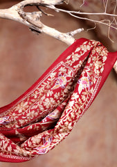 Pashmina Ari Jaaldar Scarf D#03 - Maroon