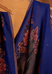 Pashmina Zari Jamawar Shawl D#05 - R Blue