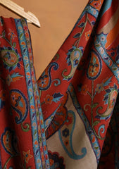 Pashmina Kalamkari Needle Work Shawl D#01 - Rust