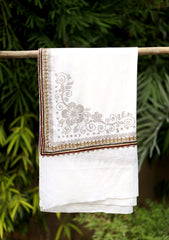 Swiss Lawn Ari Work Shawl D - 02 - Fawn