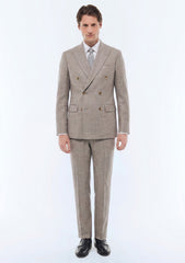 Loro Piana Sunset Silk & Cashmere Fabric - M Brown