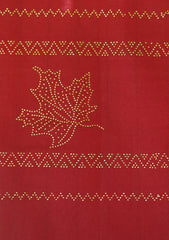 Broshia Stone Work Lawn Shawl D - 01 - Maroon