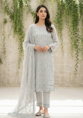 Formals - Riwaj - Fancy Bamber Chiffon - 2 Pcs Suit - CBD#06 - Grey