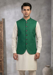Elite Men Kandi Silk Plain Unstitched Waistcoat Fabric