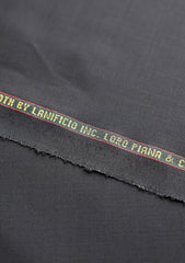 Loro Piana Tasmanian Extrafine Super 150's Wool Fabric - Black