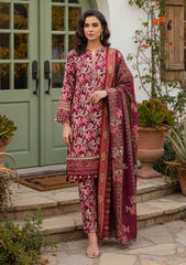 Winter - Riwaj - Printed Marina - 3 Pcs - Wool Shawl 25 - D#59