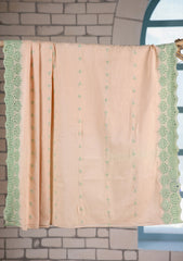 Embroidered Lawn Summer Shawl D#68 - Light Peach