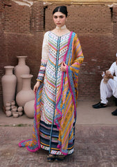 Lawn - Kahf Premium - Aangan Chiffon Prints 26 - KPS#02A - YASMEEN