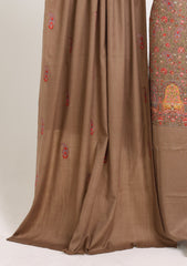 Winter - Riwaj - Pashmina Embroidered Suit - D#08 - Brown